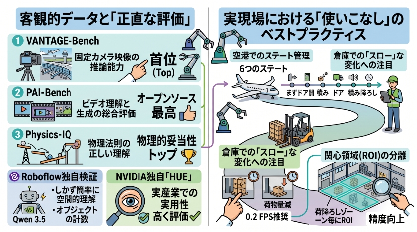 物理AIとしての実力：ベンチマークと実証評価