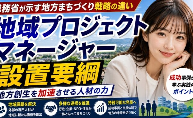 地域プロジェクトマネージャー設置要綱｜総務省が示す地方まちづくり戦略の違い