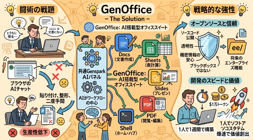 GenOfficeとは?次世代のAI搭載型オフィススイートの全貌