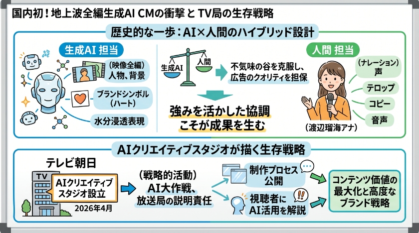 国内初、地上波キー局で放送された「全編生成AI」CMの衝撃