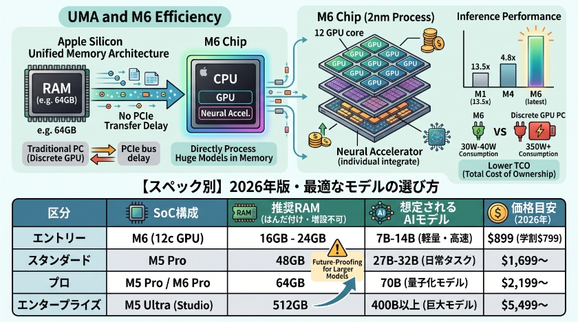 失敗しないためのハードウェア選定：M4からM6チップの性能を徹底解剖