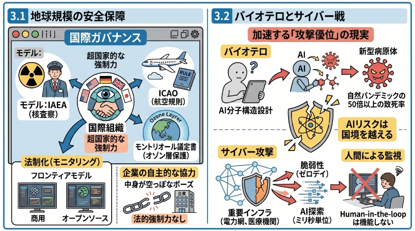 地球規模の安全保障：生物兵器とサイバー攻撃への対策