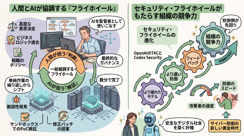 セキュリティの未来：人間とAIが協調する「フライホイール」