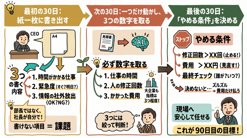 私が社長に必ずやってもらう、最初の90日