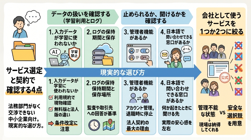 サービス選定と契約で確認する4点