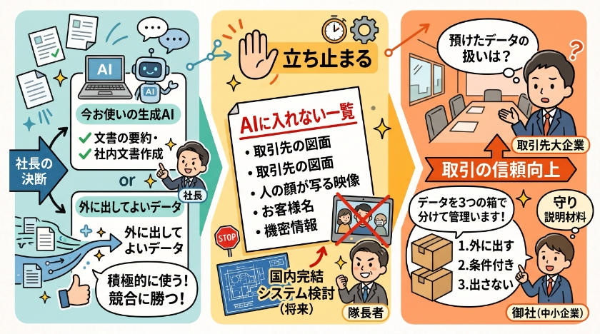 社長が決めるべきことは、まず「どのデータをどこで使うか」
