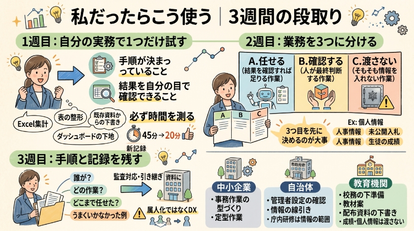 私だったらこう使う｜3週間の段取り