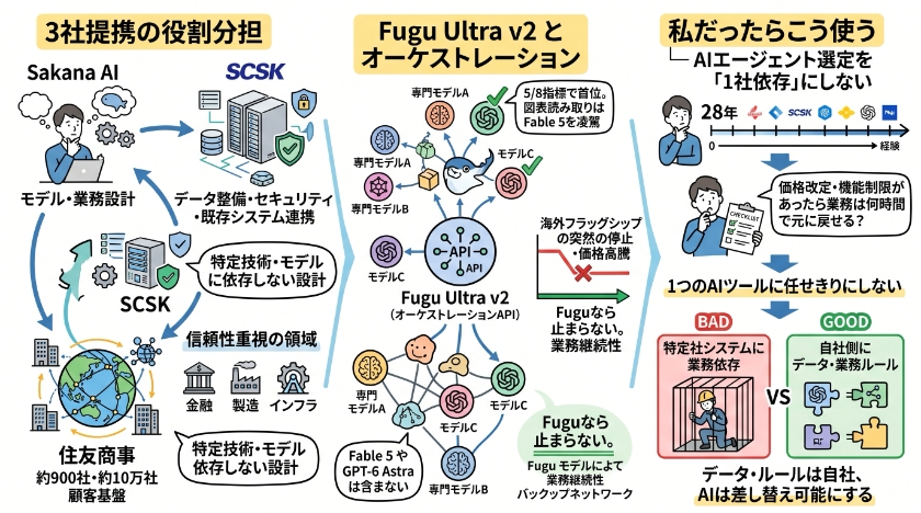 Sakana AI・住友商事・SCSKの提携と「Fugu Ultra v2」が示すもの