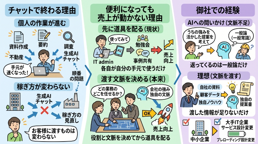 なぜ多くの会社が「チャットで終わる」のか