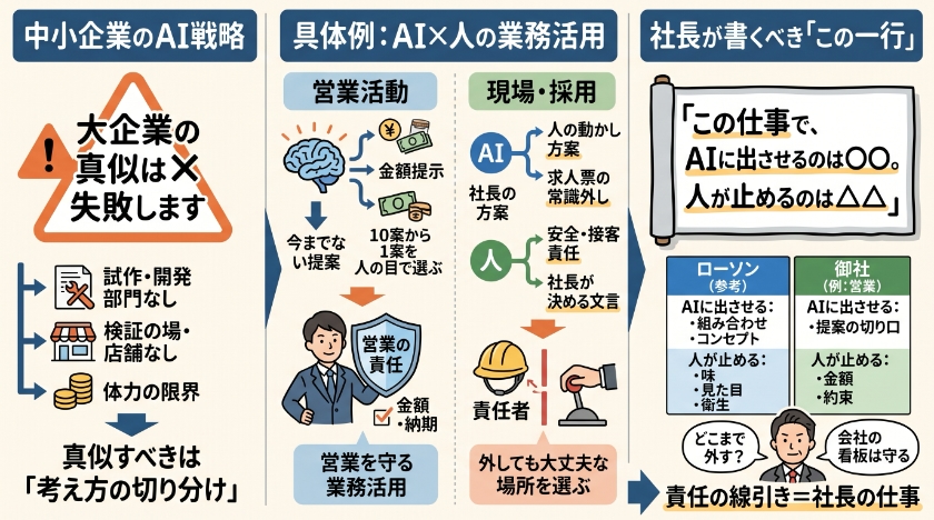 これは大企業の話。では、御社ならどうするか