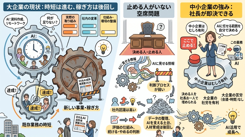 日本の会社は、どこで立ち止まっているのか