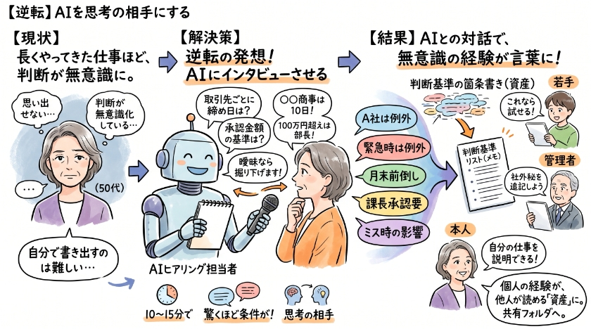 私だったらこう使う:AIに自分をインタビューさせる