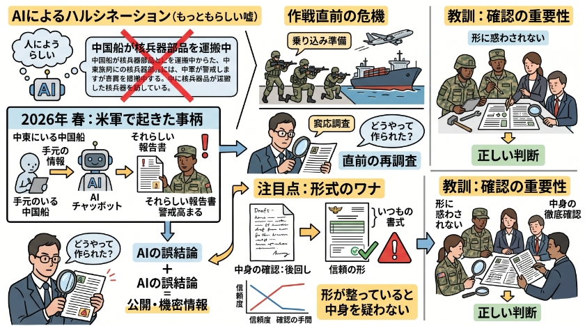 AIの「それらしい報告書」で、作戦の直前まで進んだ