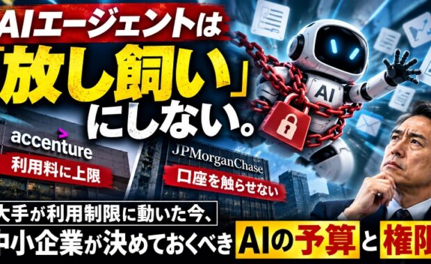 AIエージェントは「放し飼い」にしない。大手が利用制限に動いた今、中小企業が決めておくべきAIの予算と権限