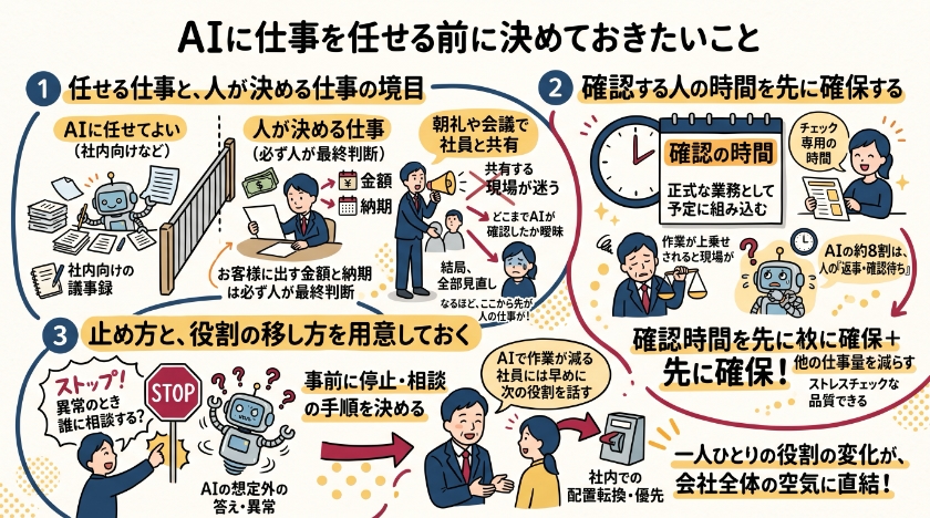 AIに仕事を任せる前に決めておきたいこと