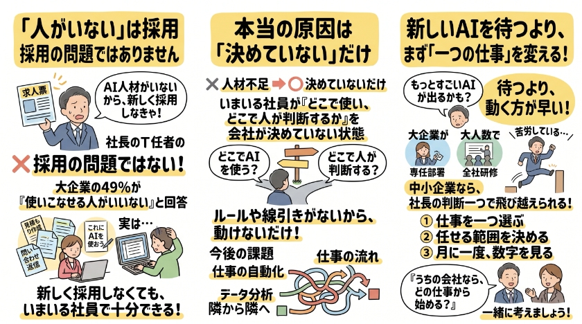 「人がいない」は、採用の問題ではありません