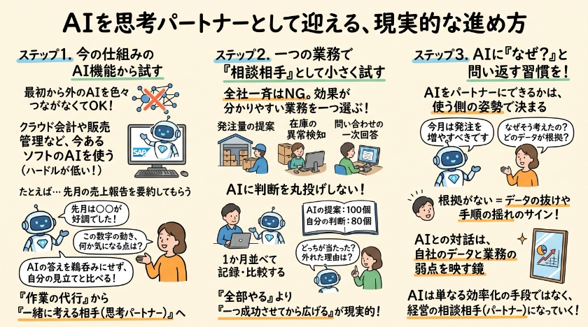 AIを思考パートナーとして迎える、現実的な進め方