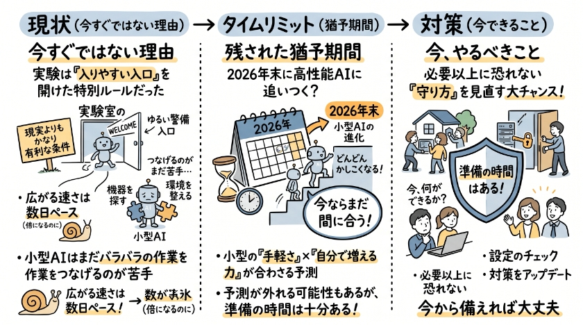 今すぐ起きる話ではない。だから準備の時間がある