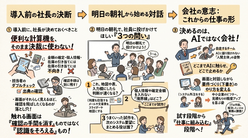導入前に、社長が決めておくべきこと