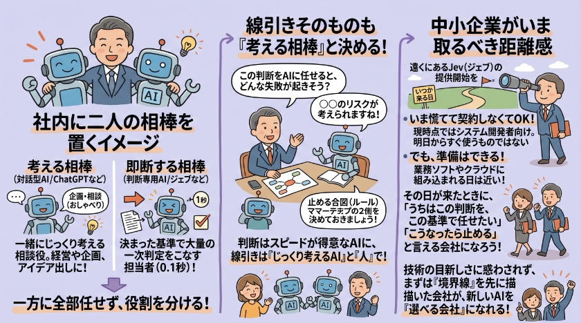 考える相棒と、即断する相棒