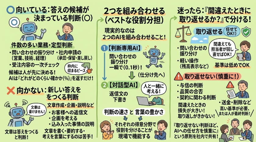 任せてよい判断、任せてはいけない判断