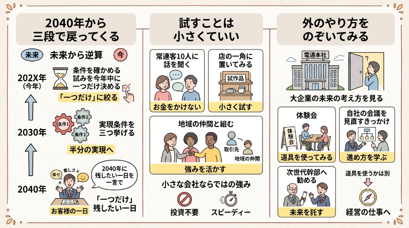 未来の話を、今月の予定に落とす