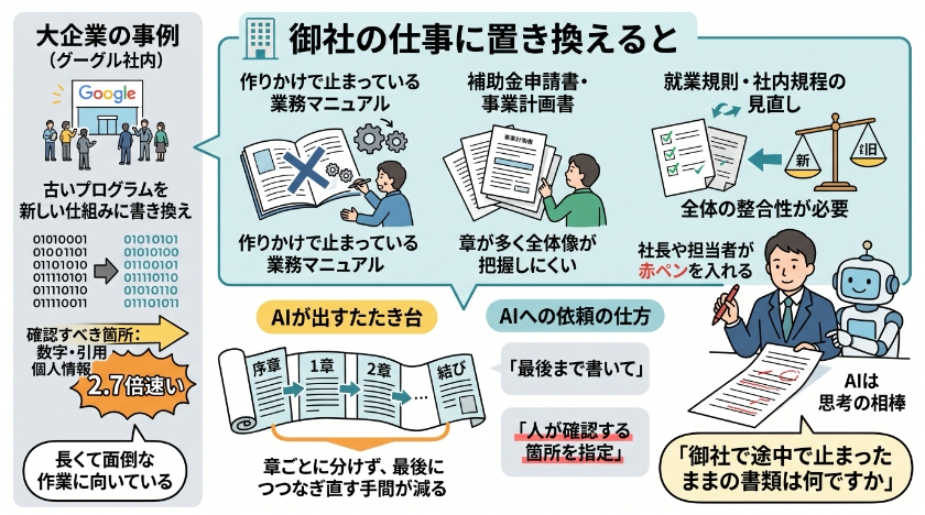 大企業の使い方を、御社の仕事に置き換えると