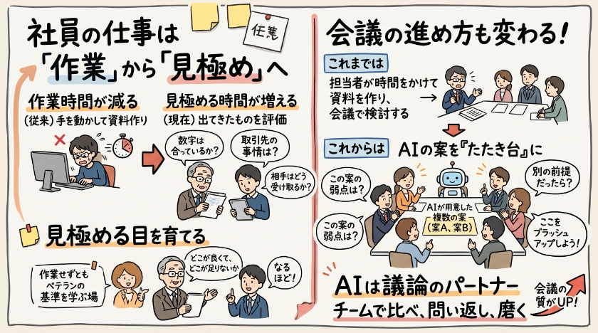 社員の仕事は「作業」から「見極め」へ