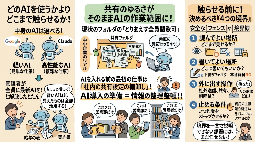 どのAIを使うかより、どこまで触らせるかが本題