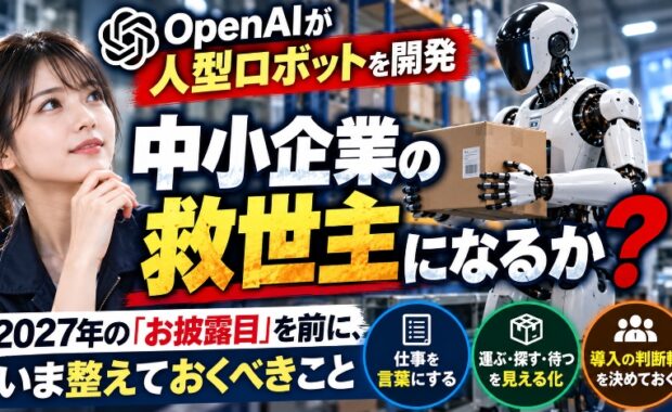 人型ロボットは中小企業の救世主になるか？2027年の「お披露目」を前に、いま整えておくべきこと