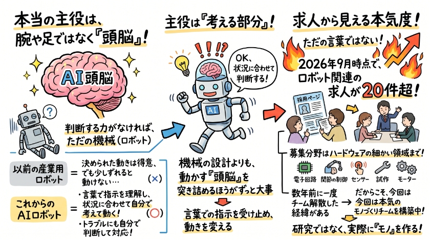 本当の主役は腕や足ではなく「頭脳」