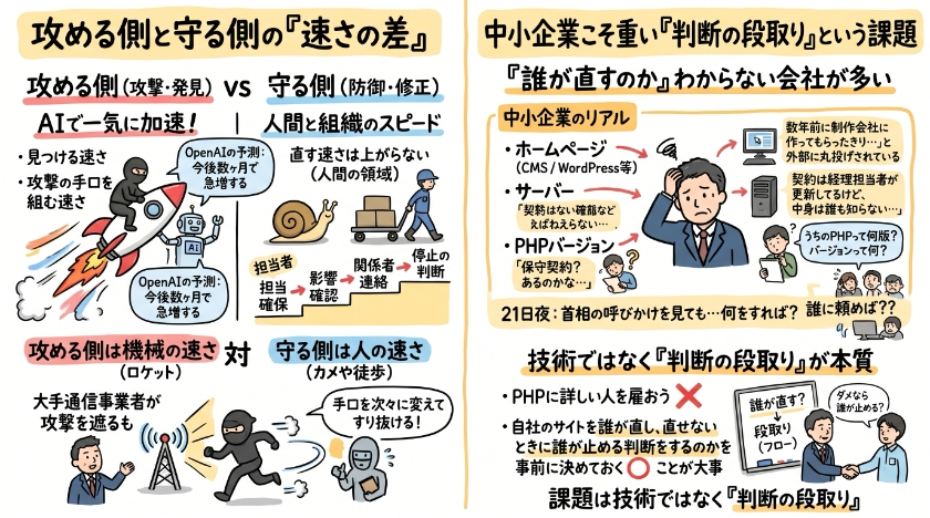 攻める側と守る側の「速さの差」は中小企業にこそ重い